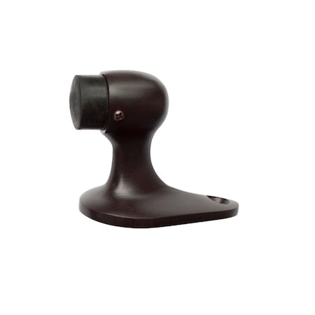 Orca Hardware Goose Neck Floor Stop With Black Tip, 2-1/4 Height, US10B Oil-Rubbed Bronze Finish TH-22HD-10B